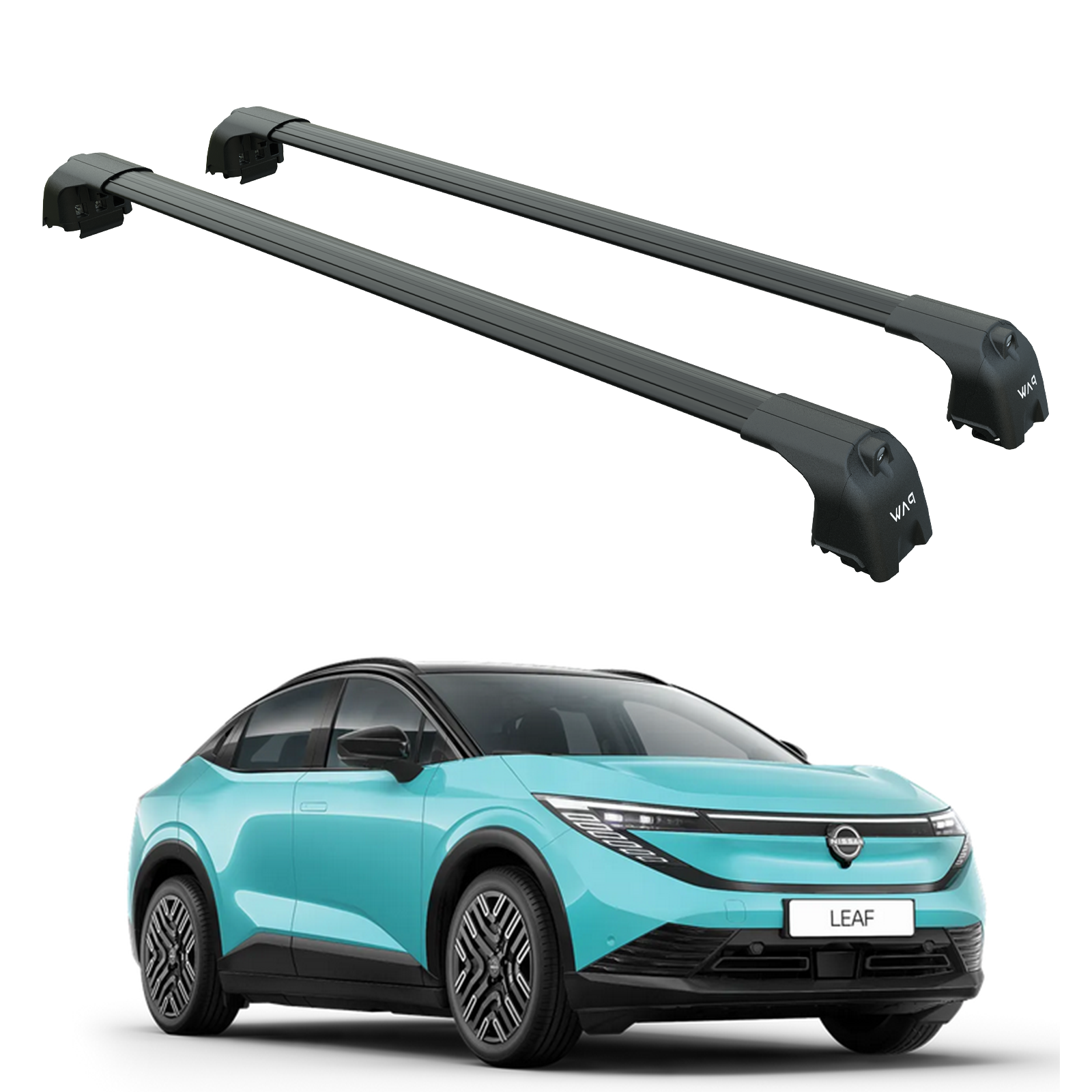 For Nissan Leaf 2025- Up Roof Rack Cross Bars Metal Bracket Flush Rail Black For Nissan Leaf 2025- Up Roof Rack Cross Bars Metal Bracket Flush Rail Black